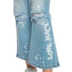 Juicy Couture Kids Mid Rise Cropped Kick Flare Jean Girls 14 Light Wash Denim